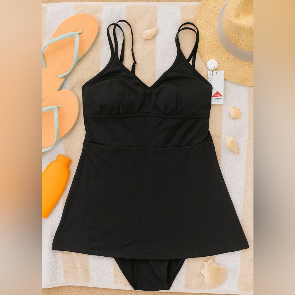 CALIA by Carrie Underwood Black One Piece Swimsuit 1x
